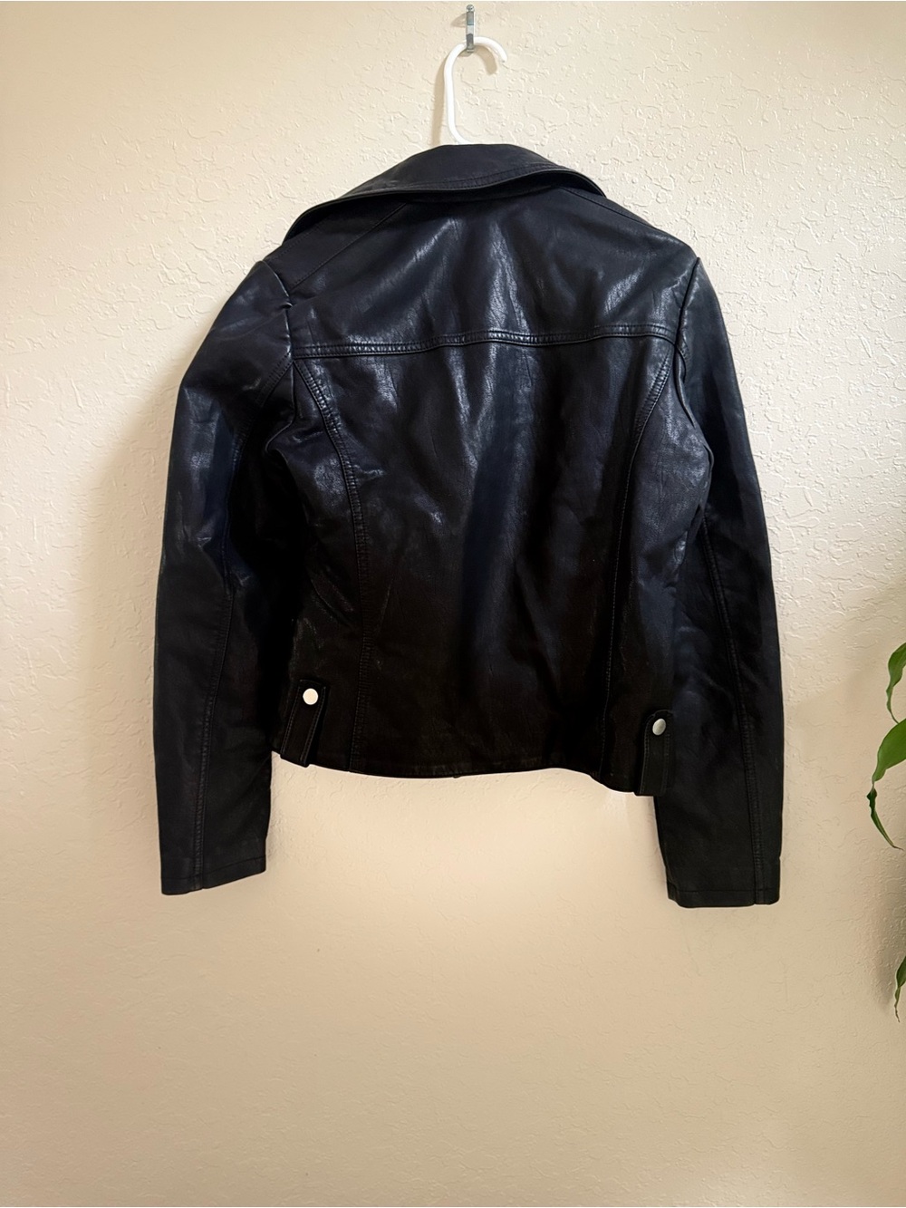 NWOT Black Faux Leather Moto Jacket - Topshop - Picture 4 of 6